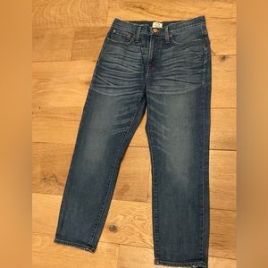 J CREW STRAIGHT AWAY CROPPED JEANS-NWOT